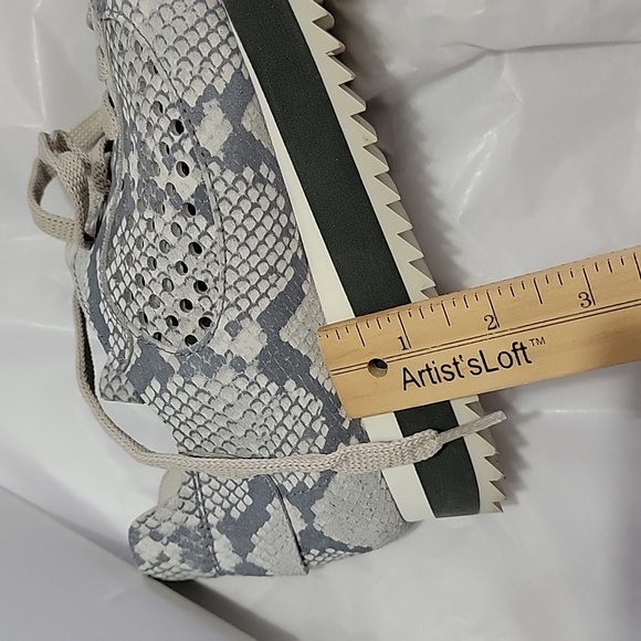 Pedro Garcia Omega Python Sneakers Lace Up Platform Lug Sole Perforated Chalk - Picture 11 of 11